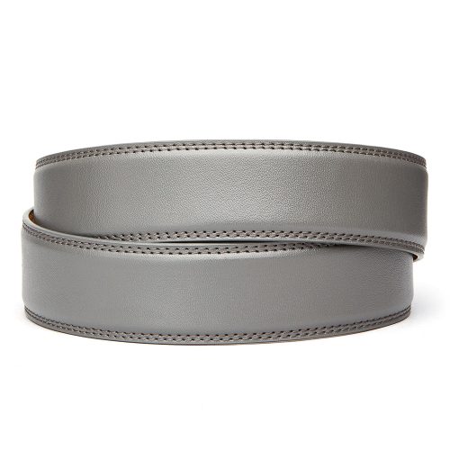 Classic Gray Full Grain Leather Belt. Fits any waist from 24