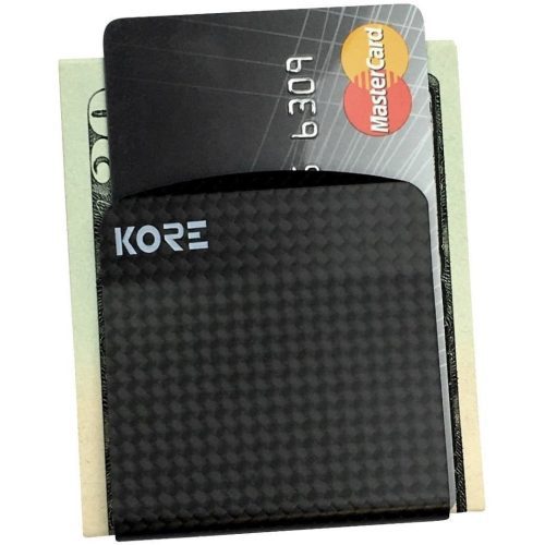 Carbon Fiber Money Clip with cash and cards 808074