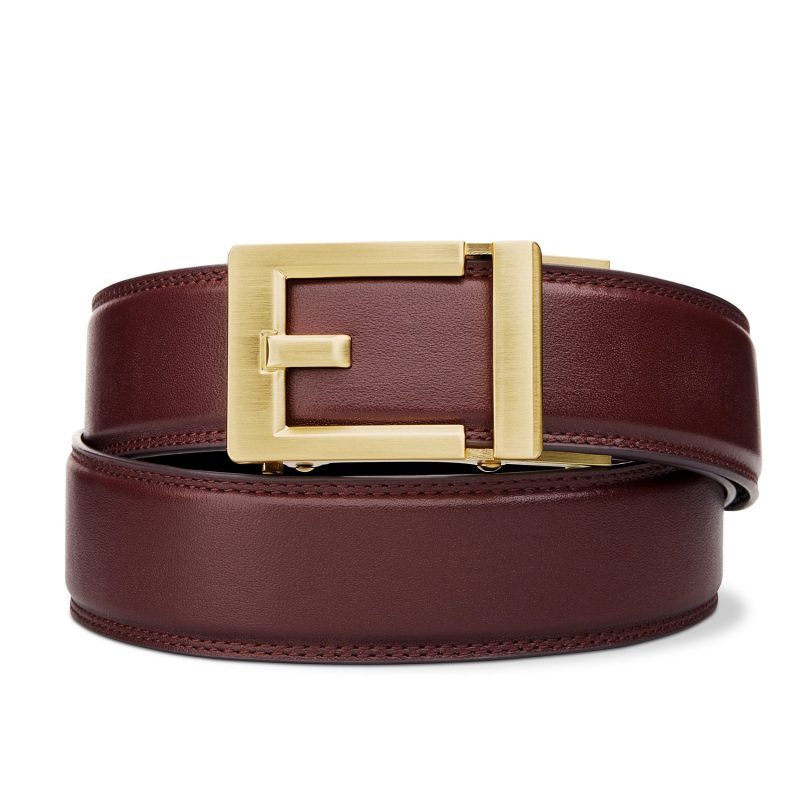 Kore Essentials-EXPRESS BRASS BUCKLE | CLASSIC LEATHER BELT 1.37"-Fashion Belts