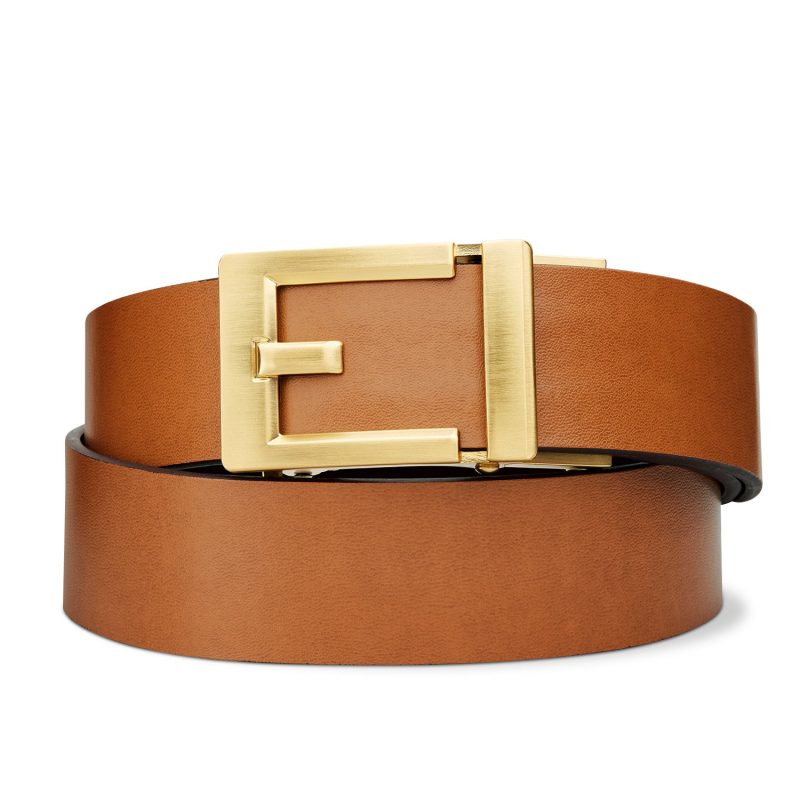 Kore Essentials-EXPRESS BRASS BUCKLE | CLASSIC LEATHER BELT 1.37"-Fashion Belts