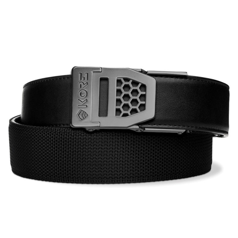 Kore Essentials-EXECUTIVE PROTECTION BLACK TACTICAL BELT 1.5": COMPLETE KIT-Gun Belts