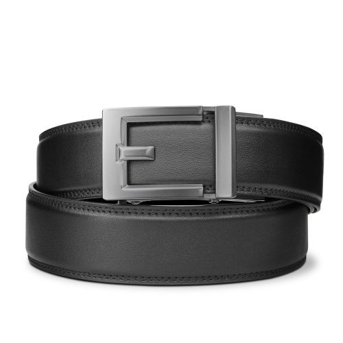 Kore Essentials-EXPRESS GUNMETAL BUCKLE | CLASSIC LEATHER BELT 1.37"-Fashion Belts