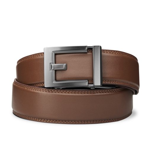 Kore Essentials-EXPRESS GUNMETAL BUCKLE | CLASSIC LEATHER BELT 1.37"-Fashion Belts