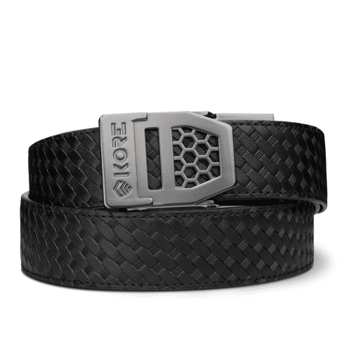 Kore Essentials X6 Gunmetal Buckle with Black Basketweave 1.5