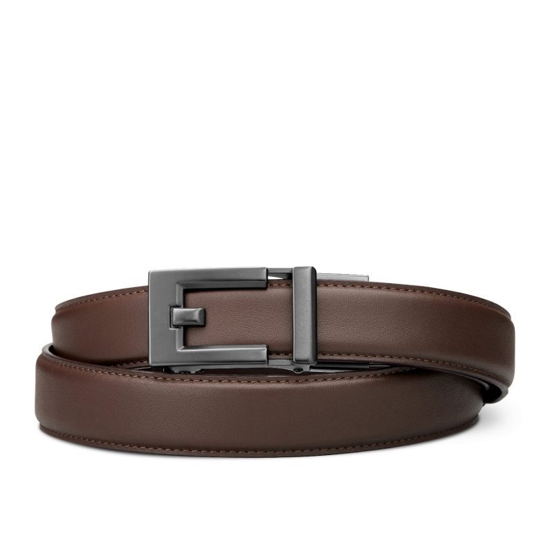 Kore Essentials-IMPACT SLIM BUCKLE | SLIM FULL GRAIN LEATHER BELT-Fashion Belts