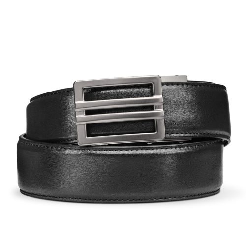 Kore Essentials-EXECUTIVE PROTECTION BLACK LEATHER BELT 1.5