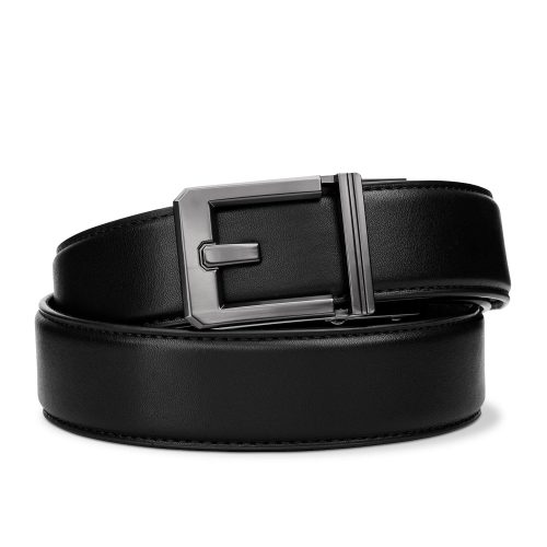 Kore Essentials-EXECUTIVE PROTECTION BLACK LEATHER BELT 1.5